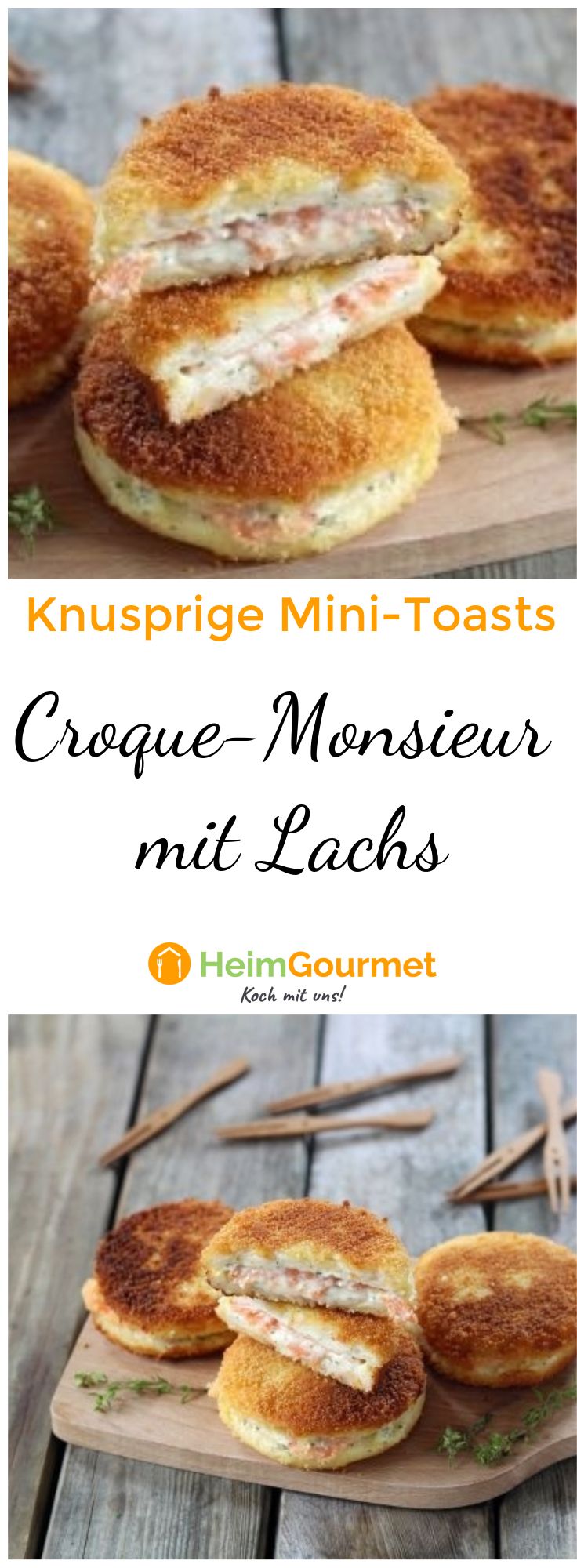 Unwiderstehliches Fingerfood: Mini Croque-Monsieur mit Lachs