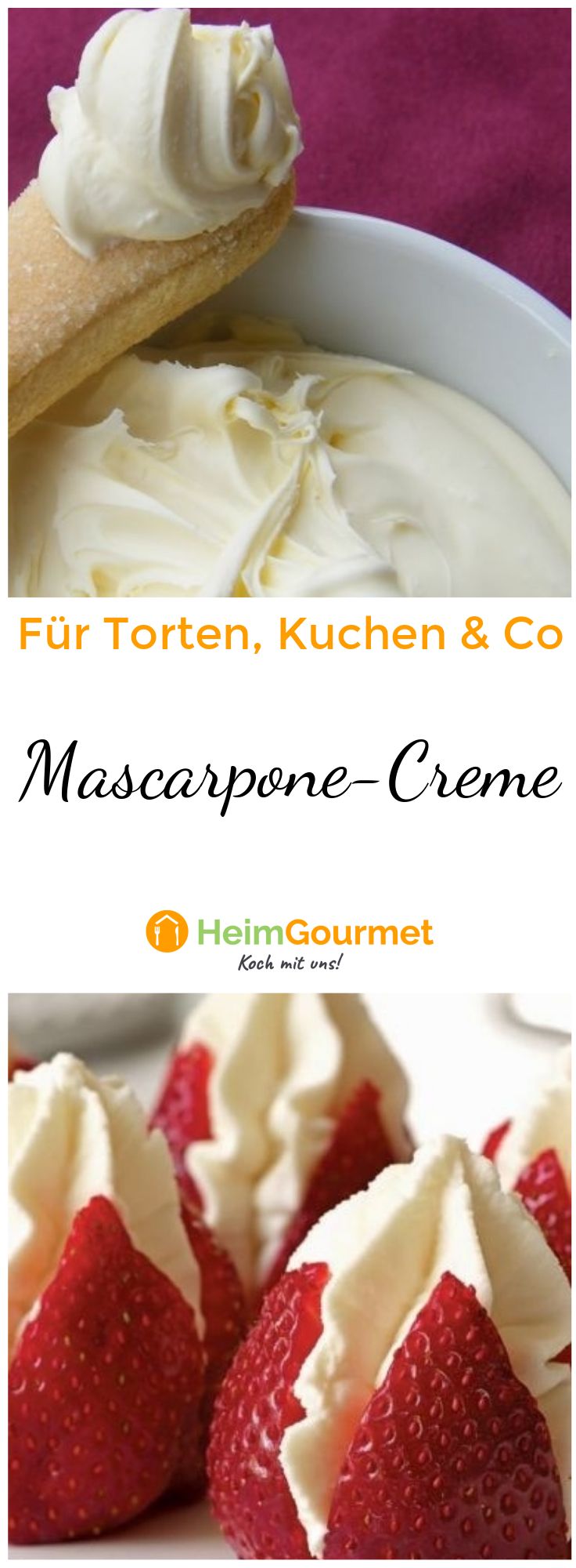Köstliche und einfache Mascarponecreme, um Torten und andere Desserts ...