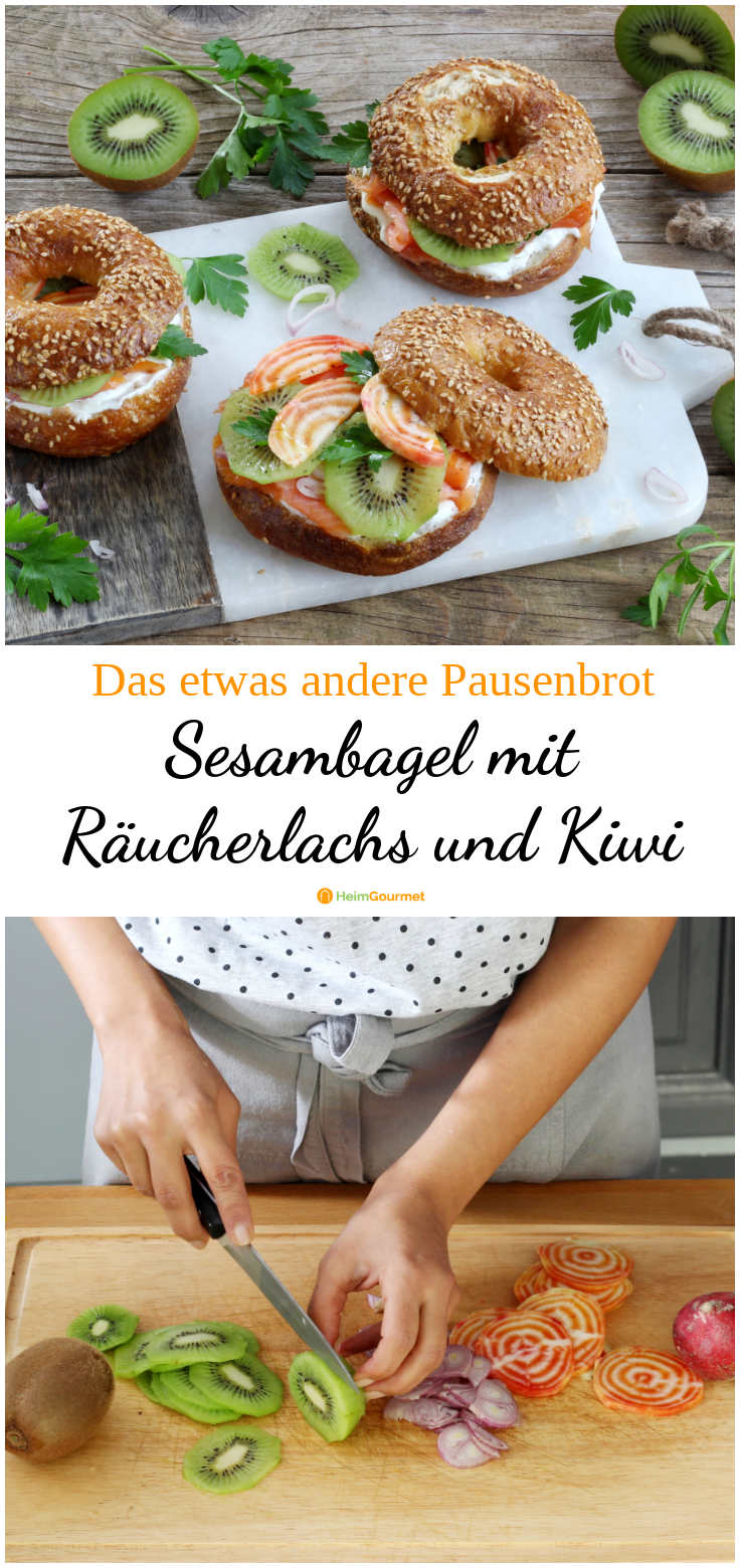 asdLeckere Abwechslung: selbst gebackene Sesambagel mit Räucherlachs ...