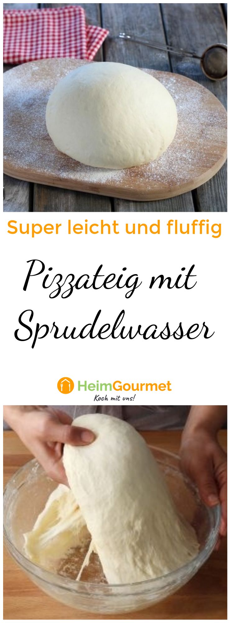 Super leicht gemachter fluffiger Pizzateig mit Sprudelwasser