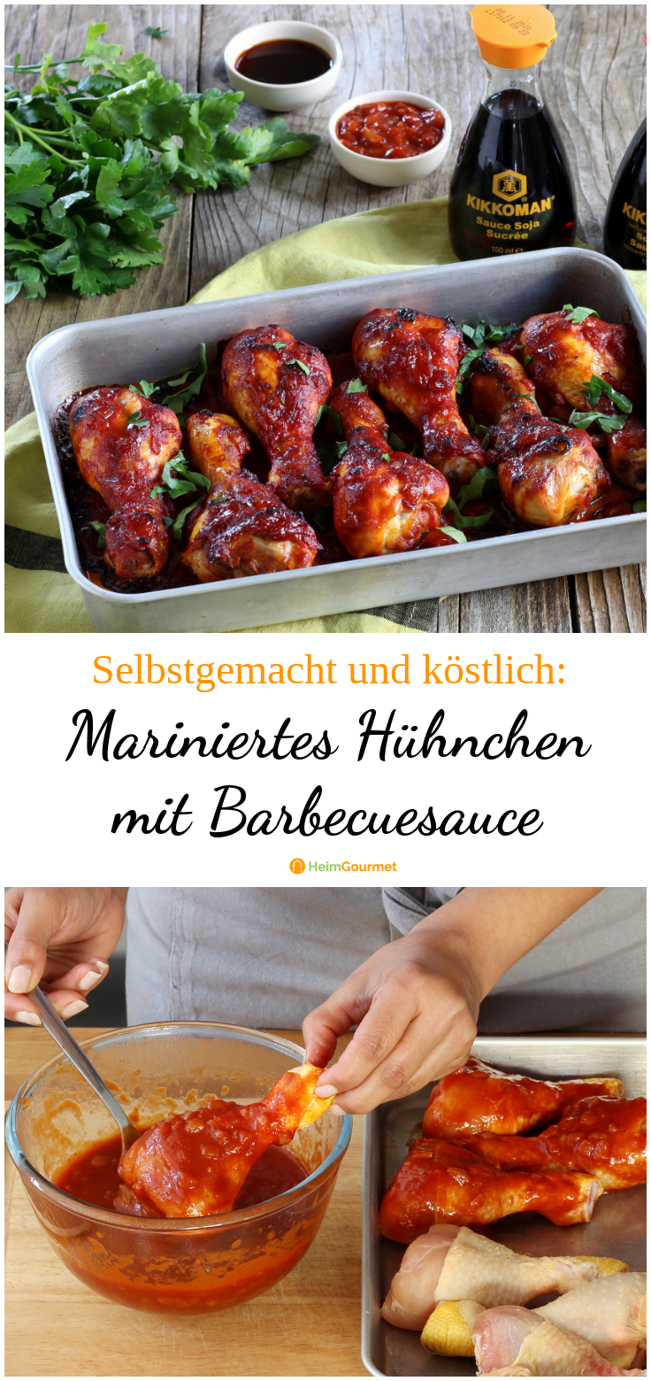 Mariniertes Hühnchen mit SELBSTGEMACHTER Barbecue-Sauce