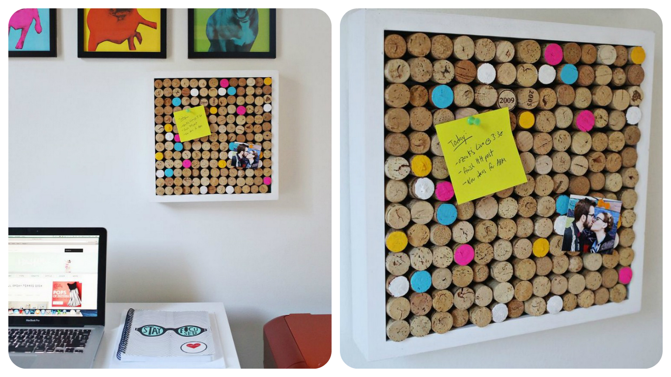 Zum Nachmachen: DIY-Pinnwand aus Weinkorken