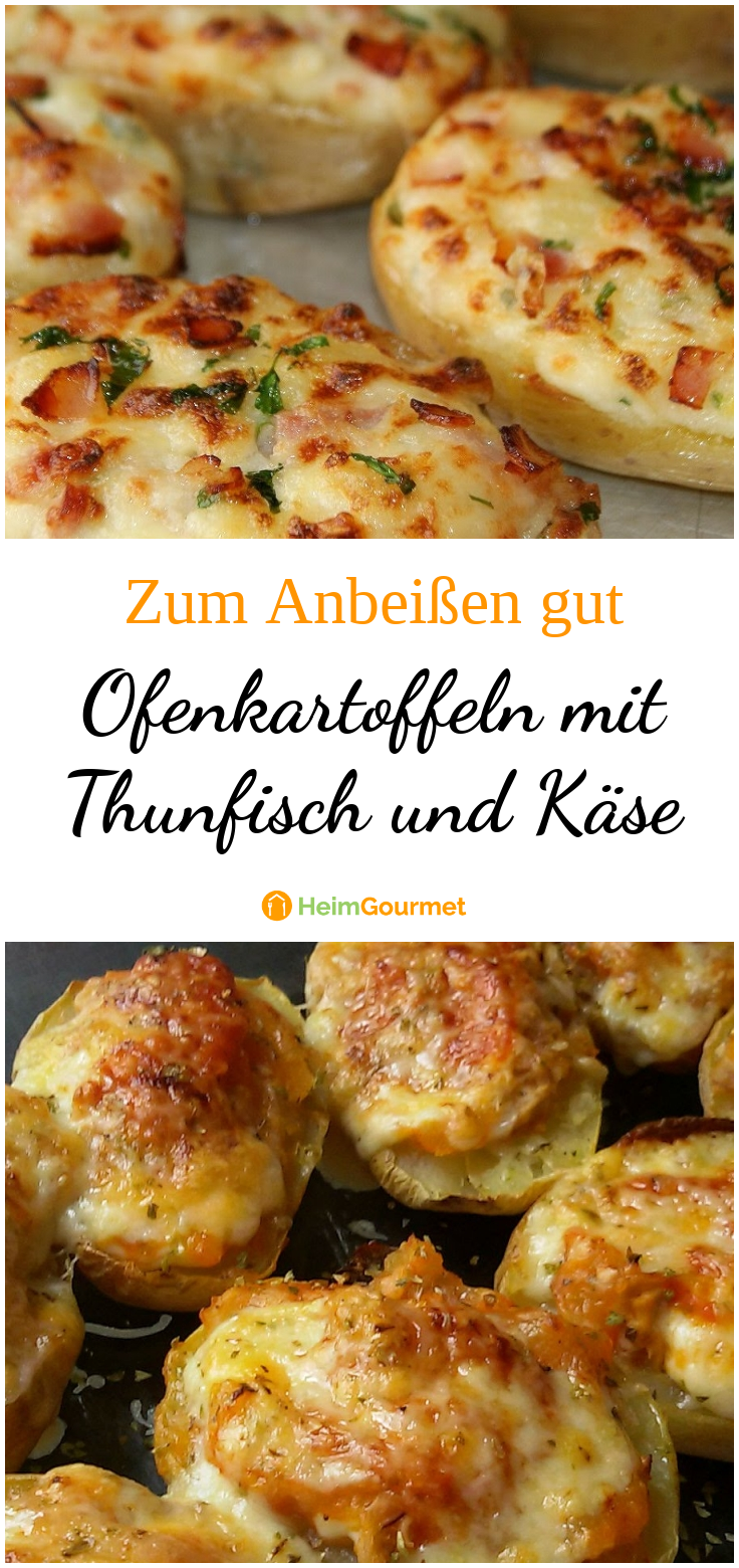 Ofenkartoffeln mit Thunfisch und Käse