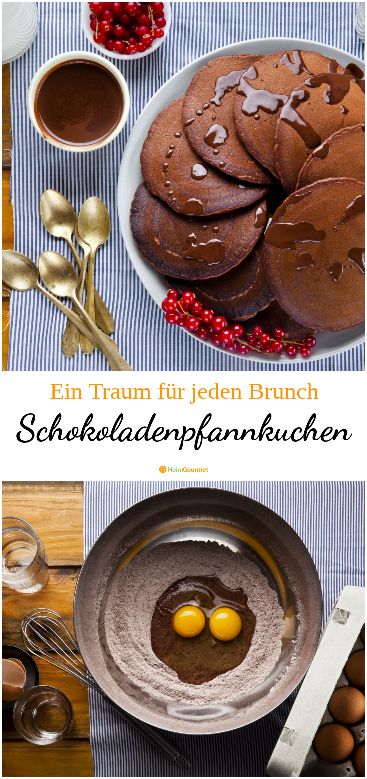 Der Traum eines jeden Schokofans: Hausgemachte Schokoladen-Pfannkuchen