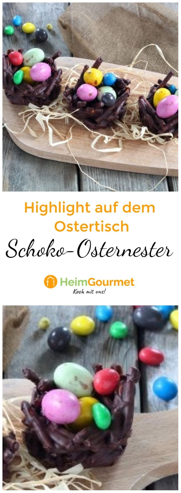 Schnelles Rezept für knusprige Osternester aus Schokolade