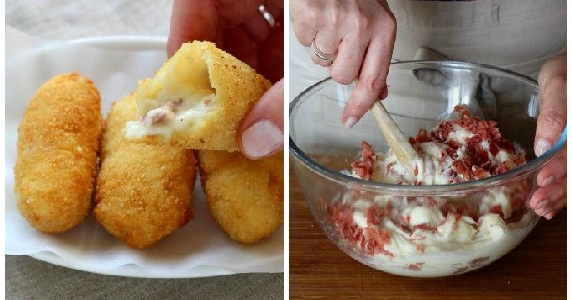 Spanische Kroketten mit Schinken und Béchamelsoße