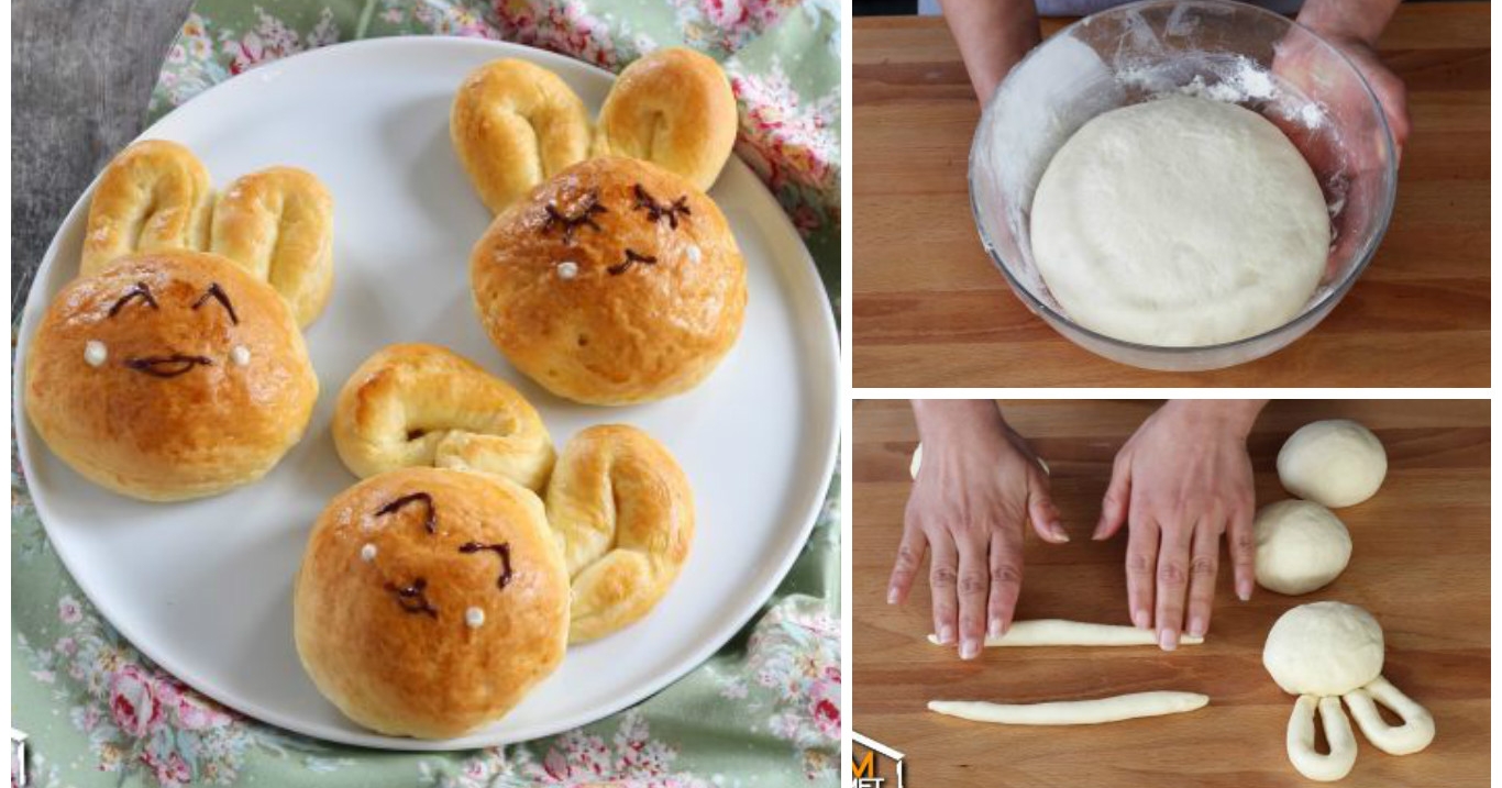 Kleine Hefe-Osterhasen für den Osterbrunch