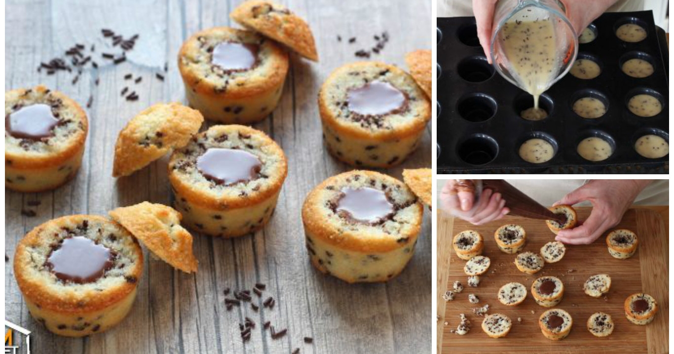 Rezept für Mini-Muffins mit weichem Schokoherz