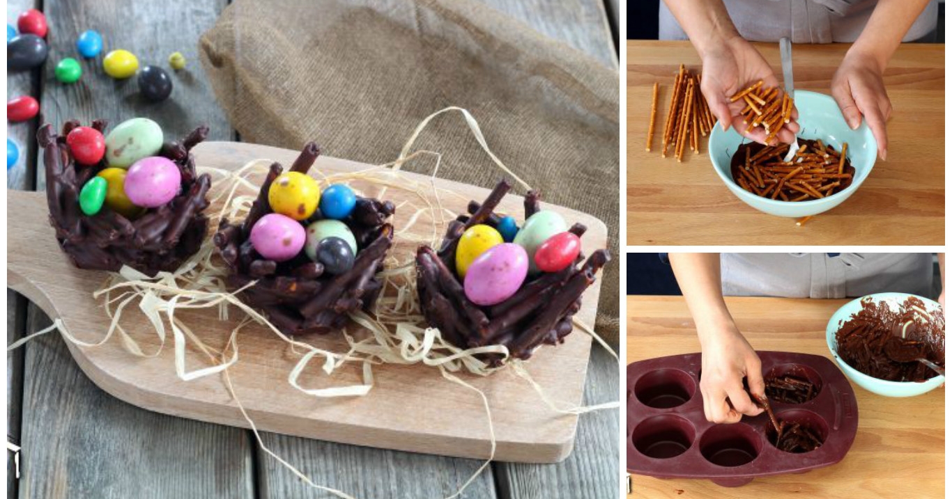 Schnelles Rezept für knusprige Osternester aus Schokolade