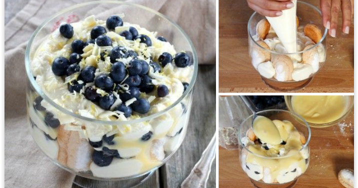 Blaubeeren-Zitronen-Trifle mit cremiger Mascarponecreme! Köstlicher ...