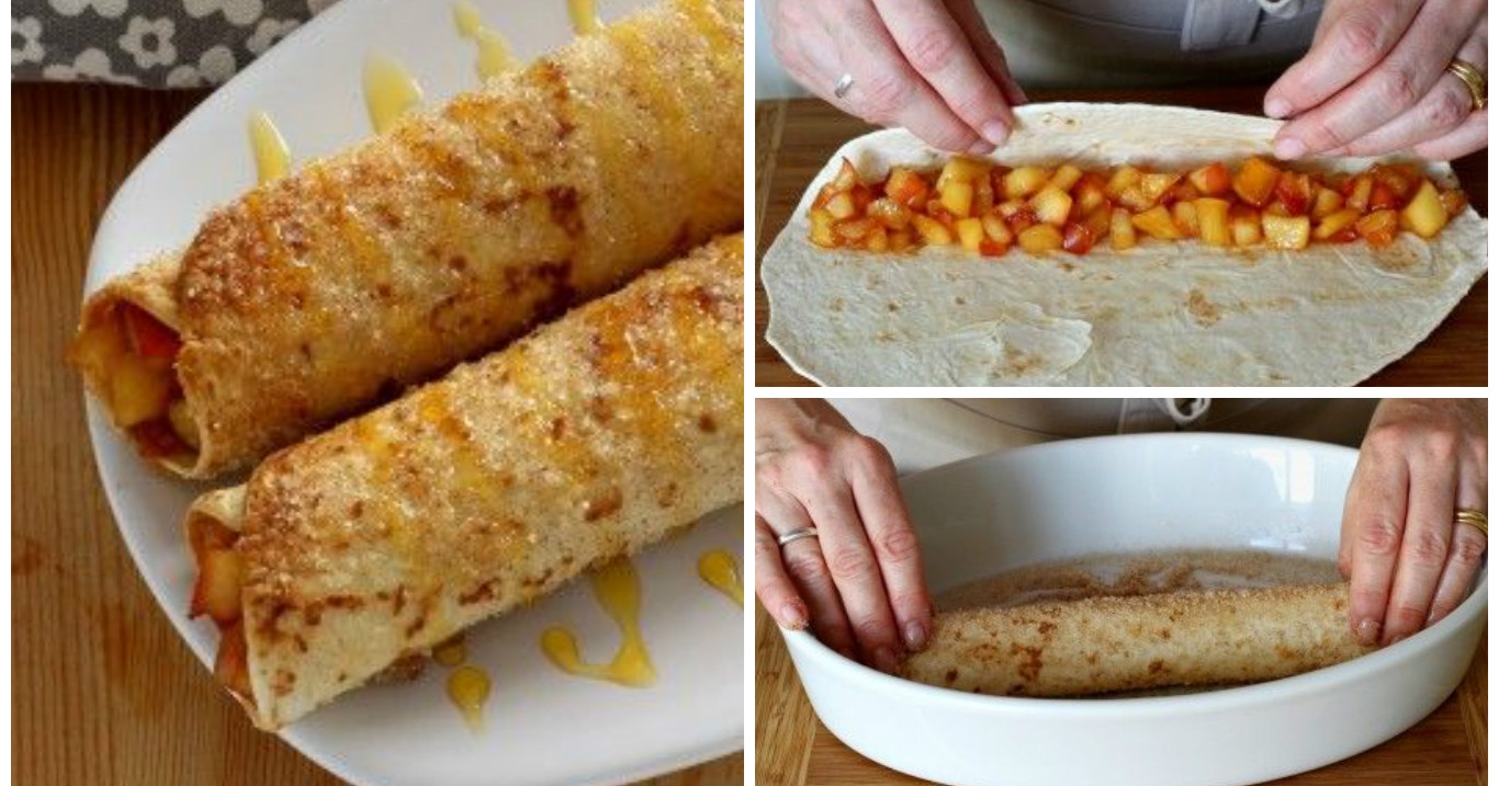 Express-Dessert: Tortillas mit karamellisierten Äpfeln und Honig