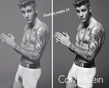 JUSTIN BIEBER : wurde da etwa mit Photoshop gemogelt!?